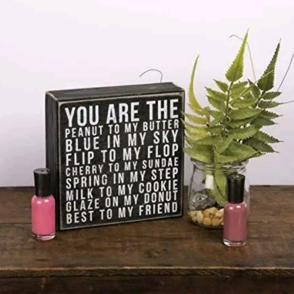 Primitives by Kathy Classic Box Sign, 6 Inches Square, "You Are The Pean…